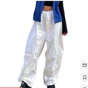 194Local / fazedbyfinn white oversized military cargo pants